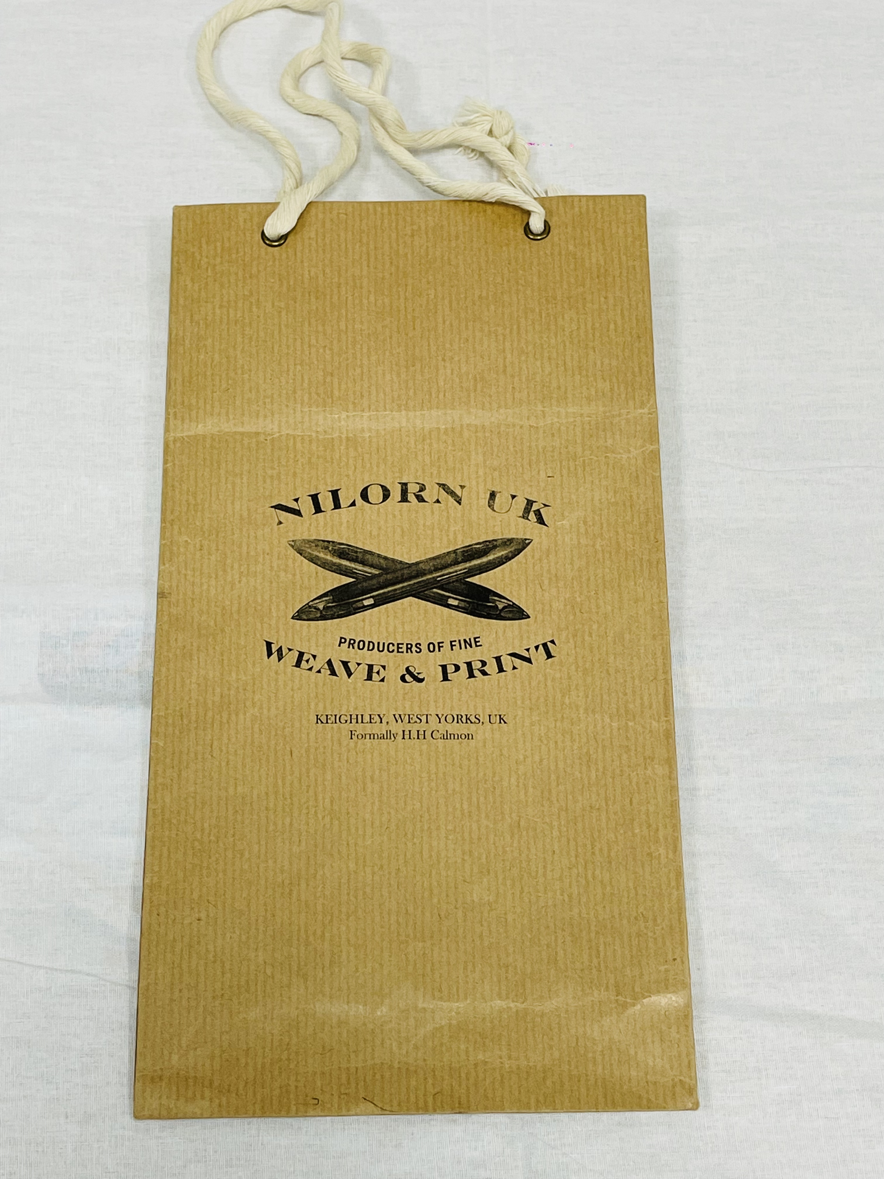 Strip Kraft Paper Bag with Cotton Handles